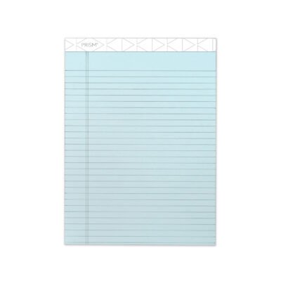 Prism + Colored Writing Pads, Wide/Legal Rule, 50 Pastel Blue 8.5 x 11.75 Sheets, 12/Pack