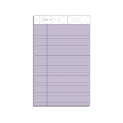 Prism + Colored Writing Pads, Narrow Rule, 50 Pastel Orchid 5 x 8 Sheets, 12/Pack