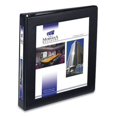 Framed View Heavy-Duty Binders, 3 Rings, 1″ Capacity, 11 x 8.5, Black