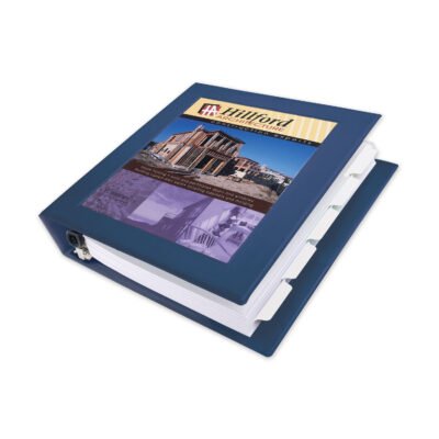Framed View Heavy-Duty Binders, 3 Rings, 0.5″ Capacity, 11 x 8.5, Navy Blue