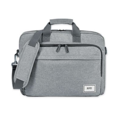 Sustainable Re:cycled Collection Laptop Bag, Fits Devices Up to 15.6″, Recycled PET Polyester, 16.25 x 4.5 x 12, Gray