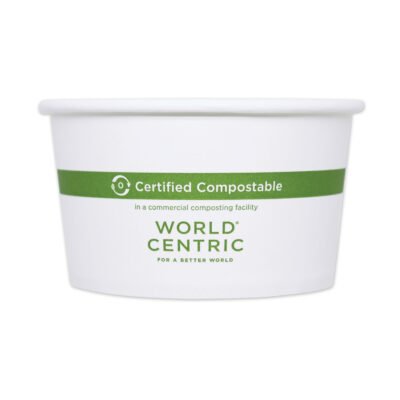 Paper Bowls, 16 oz, 4.4″ Diameter x 3″h, White, 500/Carton