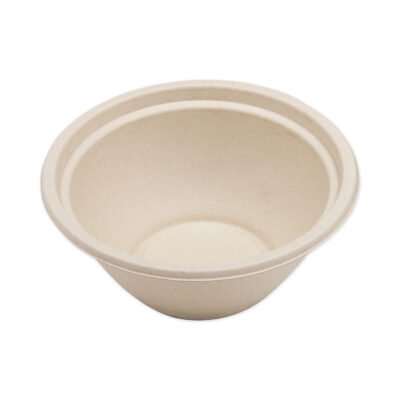 Fiber Bowls, 32 oz, 7.4″ Diameter x 3.2″h, Natural, 500/Carton