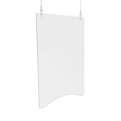 Hanging Barrier, 23.75″ x 35.75″, Acrylic, Clear, 2/Carton
