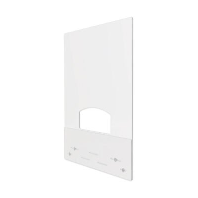 Mounting Safety Barrier with Pass Thru, 31.5″ x 38″, Polycarbonate, Clear, 2/Carton
