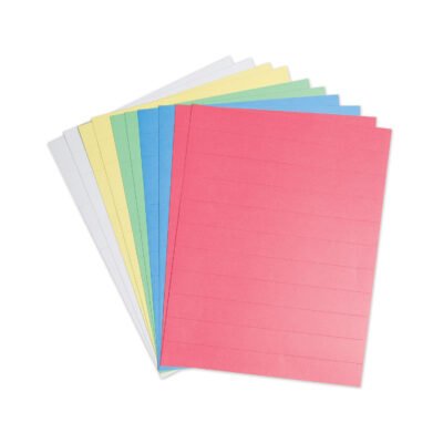 Data Card Replacement Sheet, 8.5 x 11 Sheets, Perforated at 1″, Assorted, 10/Pack
