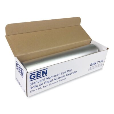 Standard Aluminum Foil Roll, 12″ x 500 ft, 6/Carton