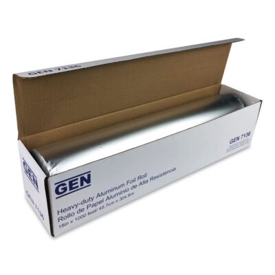 Heavy-Duty Aluminum Foil Roll, 18″ x 1,000 ft, 2/Carton