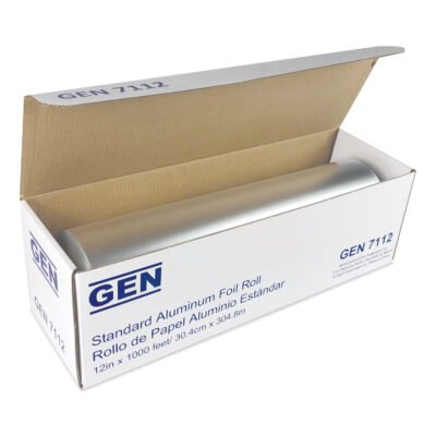 Standard Aluminum Foil Roll, 12″ x 1,000 ft, 6/Carton