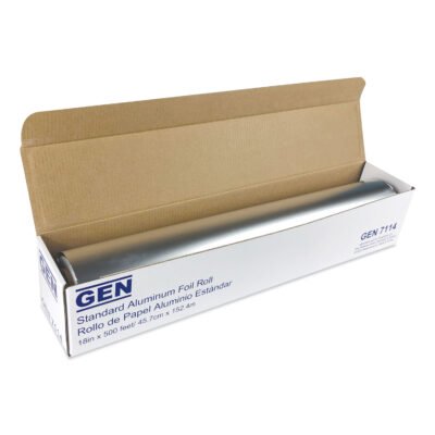 Standard Aluminum Foil Roll, 18″ x 500 ft, 4/Carton