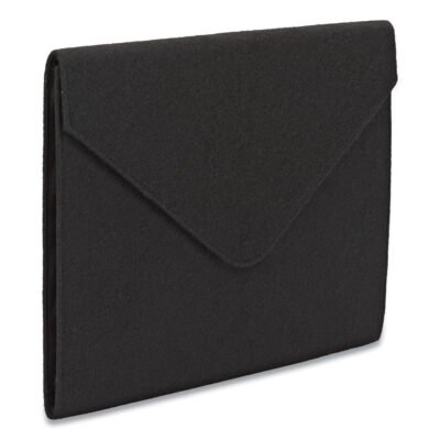 Soft Touch Cloth Expanding Files, 2″ Expansion, 1 Section, Snap Closure, Letter Size, Black