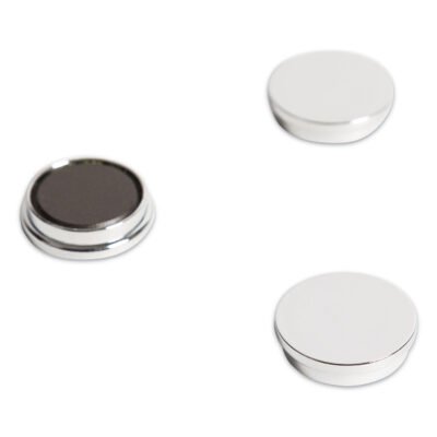 Board Magnets, Circles, Silver, 1.25″ Diameter, 10/Pack