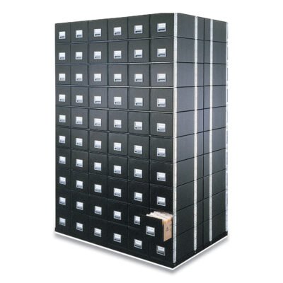 STAXONSTEEL Maximum Space-Saving Storage Drawers, Legal Files, 17″ x 25.5″ x 11.13″, Black, 6/Carton
