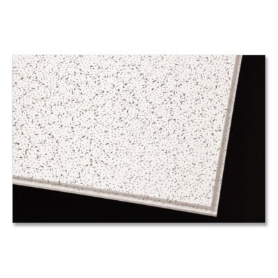 Cortega Ceiling Tiles, Non-Directional, Angled Tegular (0.94″), 24″ x 24″ x 0.63″, White, 16/Carton