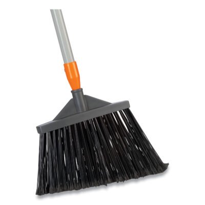 Polypropylene Bristle Angled Broom, 56″ Handle, Gray