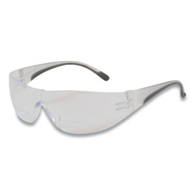 Zenon Z12R Rimless Optical Eyewear with 2-Diopter Bifocal Reading-Glass Design, Scratch-Resistant, Clear Lens, Gray Frame