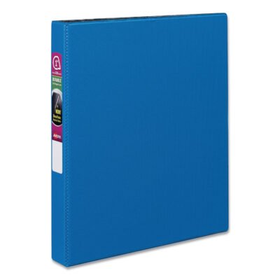 Durable Non-View Binder with DuraHinge and Slant Rings, 3 Rings, 1″ Capacity, 11 x 8.5, Blue