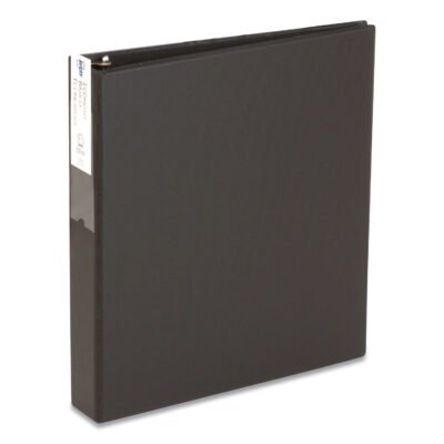 Economy Non-View Binder with Round Rings, 3 Rings, 1.5″ Capacity, 11 x 8.5, Black, (4401)