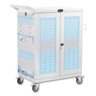 UV Sterilization and Charging Cart, 32 Devices, 34.8 x 21.6 x 42.3, White