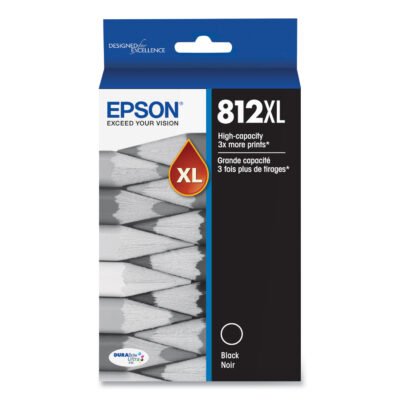 T812XL120-S (T812XL) DURABrite Ultra High-Yield Ink, 1,100 Page-Yield, Black