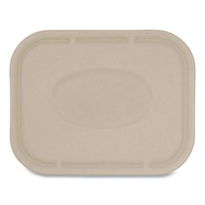 Fiber Lids for Fiber Containers, 7.8 x 10.1 x 0.5, Natural, Paper, 400/Carton