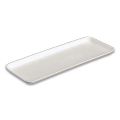 Supermarket Tray, #10S, 10.9 x 5.9 x 0.7, White, Foam, 500/Carton