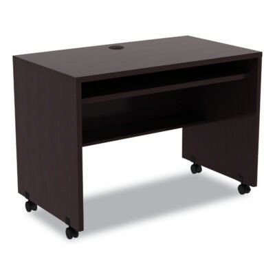 Alera Valencia Series Mobile Workstation Desk, 41.38″ x 23.63″ x 30″, Espresso