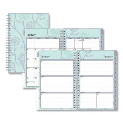 Rue Du Flore Weekly/Monthly Planner, Rue Du Flore Artwork, 8 x 5, Jade/Lavender Cover, 12-Month (Jan to Dec): 2023