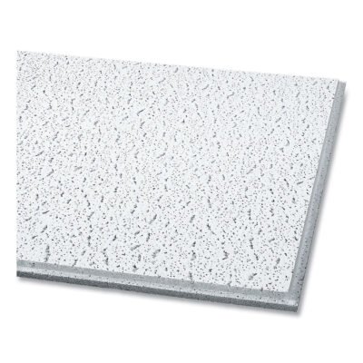 Fissured Ceiling Tiles, Angled Tegular (0.94″), 24″ x 24″ x 0.63″, White, 16/Carton