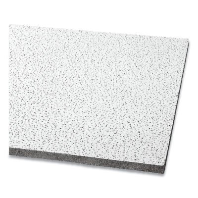 Fine Fissured Acoustical Infill Ceiling Tiles, Non-Directional, Square Lay-In (0.94″), 24″ x 48″ x 0.75″, White, 8/Carton