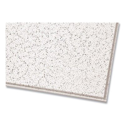 Cortega Ceiling Tiles, Non-Directional, Angled Tegular (0.94″), 24″ x 48″ x 0.63″, White, 10/Carton