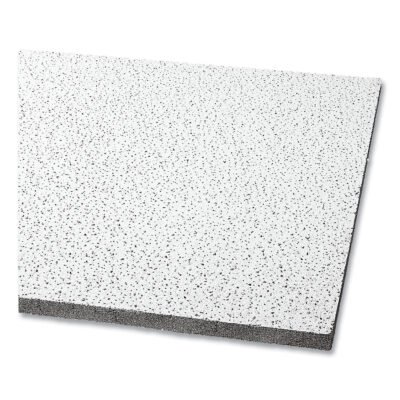 Fine Fissured Ceiling Tiles, Non-Directional, Square Lay-In (0.94″), 24″ x 24″ x 0.63″, White, 16/Carton