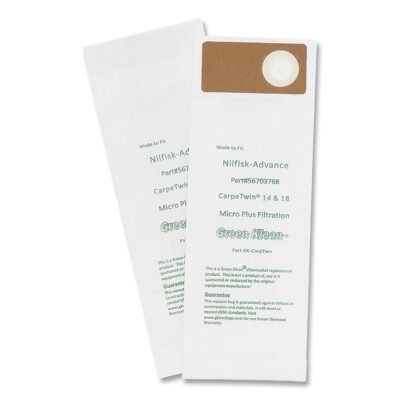 Replacement Vacuum Bags, Fits Advac/Lindhaus/Minuteman Phenom/Nilfisk Carpetwin, 10/Pack