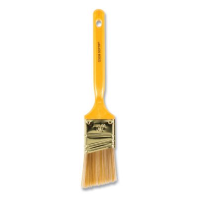 Softip Paint Brush, Nylon/Polyester Bristles, 1.5″ Wide, Angled Profile, Plastic Kaiser Handle