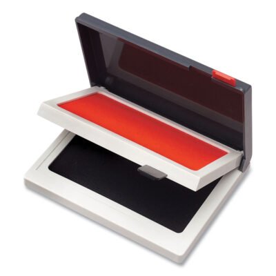 2000 PLUS Two-Color Felt Stamp Pad Case, 4″ x 2″, Black/Red