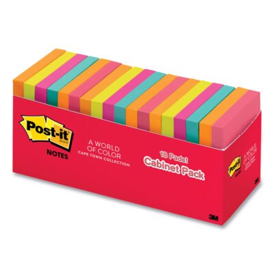 Original Pop-up Refill Cabinet Pack, 3″ x 3″, Poptimistic Collection Colors, 100 Sheets/Pad, 18 Pads/Pack