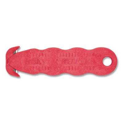 Klever Kutter Safety Cutter, 3 Razor Blades, 1″ Blade, 4″ Plastic Handle, Red
