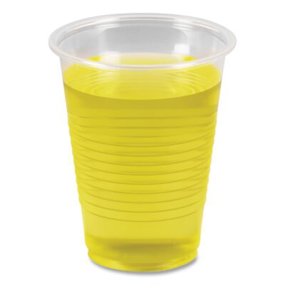 Translucent Plastic Cold Cups, 7 oz, Polypropylene, 100/Pack