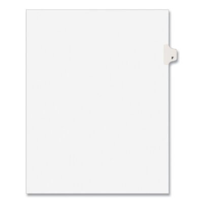 Preprinted Legal Exhibit Side Tab Index Dividers, Avery Style, 26-Tab, F, 11 x 8.5, White, 25/Pack, (1406)