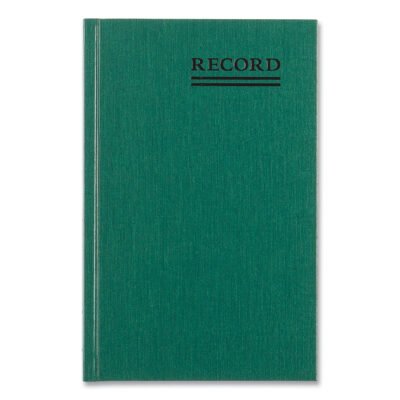 Emerald Series Account Book, Green Cover, 9.63 x 6.25 Sheets, 200 Sheets/Book