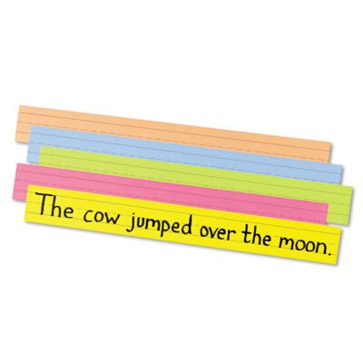 Sentence Strips, 24 x 3, Assorted Bright Colors, 100/Pack
