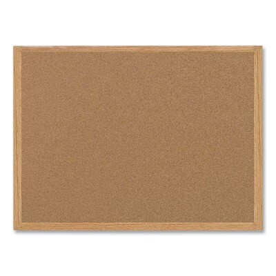 Earth Cork Board, 36 x 24, Natural Surface, Oak Wood Frame