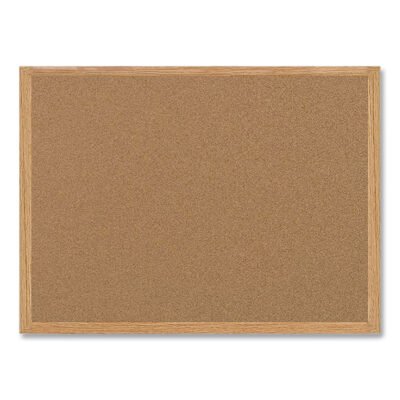Earth Cork Board, 48 x 36, Natural Surface, Oak Wood Frame
