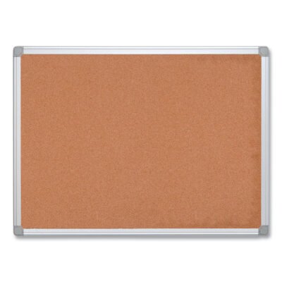 Earth Cork Board, 24 x 18, Natural Surface, Silver Aluminum Frame