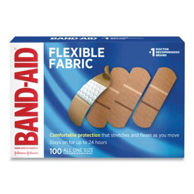 Flexible Fabric Adhesive Bandages, 1 x 3, 100/Box