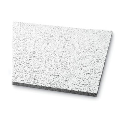 Fissured Ceiling Tiles, Square Lay-In (0.94″), 24″ x 48″ x 0.63″, White, 12/Carton