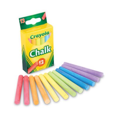 Chalk, 3″ x 0.38″ Diameter, 6 Assorted Colors, 12 Sticks/Box