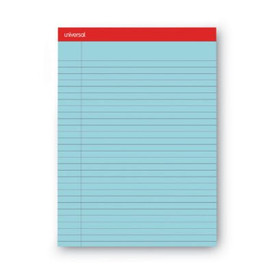 Colored Perforated Ruled Writing Pads, Wide/Legal Rule, 50 Blue 8.5 x 11 Sheets, Dozen
