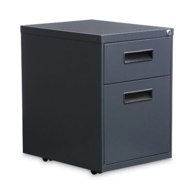 File Pedestal, Left or Right, 2-Drawers: Box/File, Legal/Letter, Charcoal, 14.96″ x 19.29″ x 21.65″