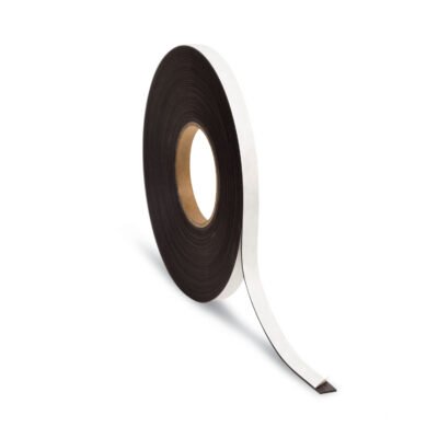 Magnetic Adhesive Tape Roll, 0.5″ x 50 ft, Black